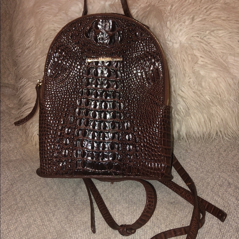 🤩🔥Deep Chocolate Crocodile-Embossed Backpack with Wallet❤️ - Picture 10 of 14
